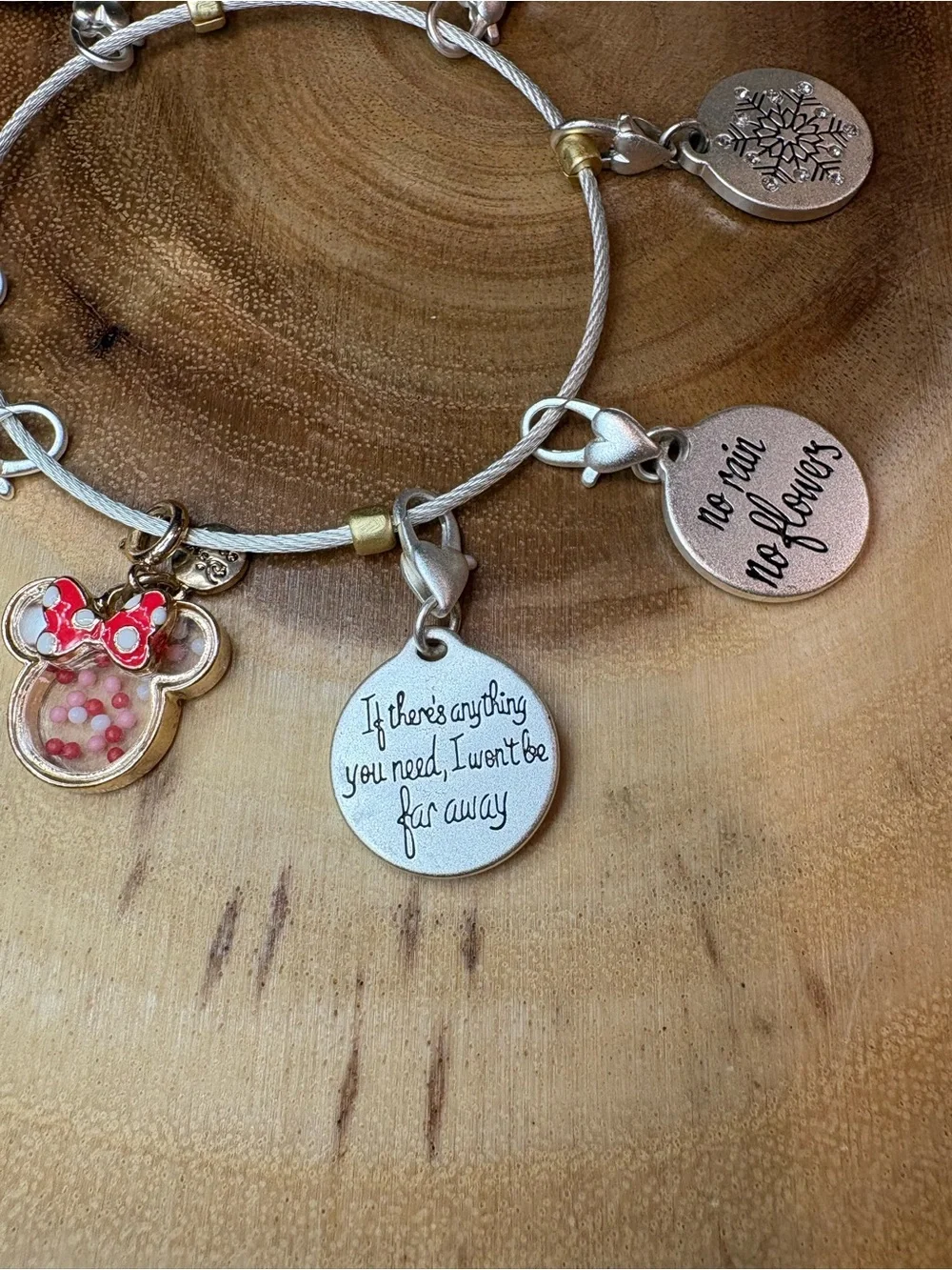 Vintage Silver Charm Bracelet with Red Accent Minnie Charm♥️ - Picture 2 of 12